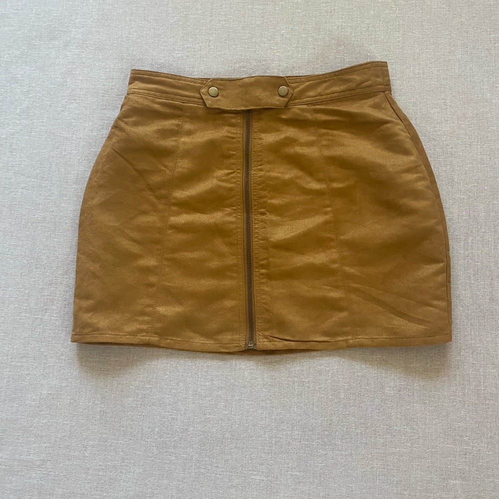 Rue21 faux suede brown mini skirt.